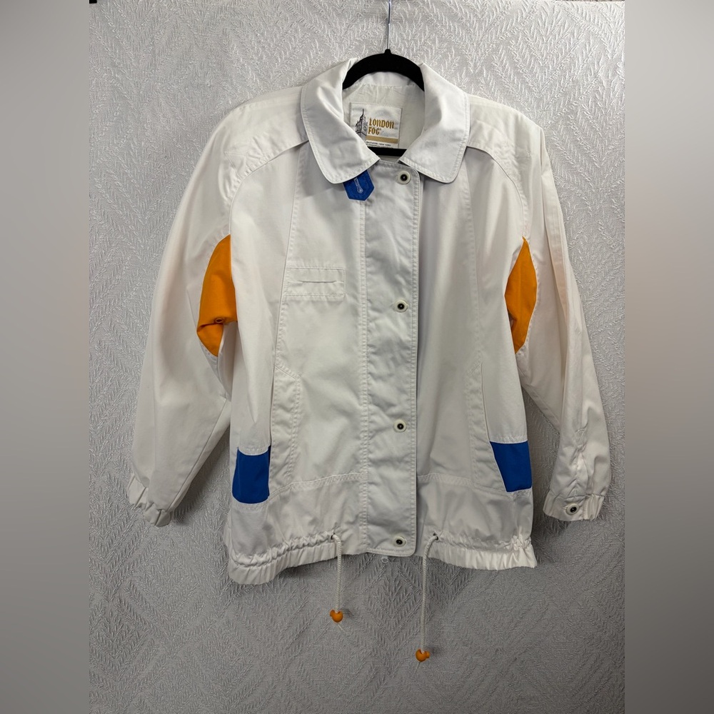 Vintage 90s London Fog Colorblock Windbreaker - Shoulder Pads - Picture 2 of 15